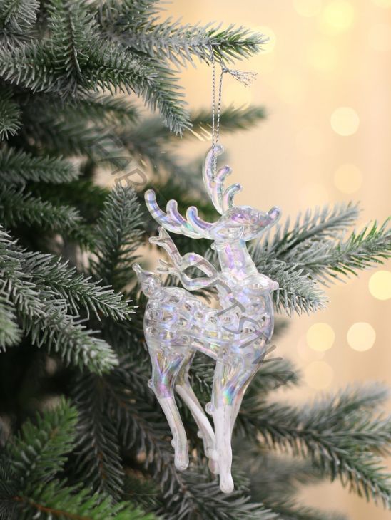 Ёлочная игрушка «Зимнее волшебство. Созвездие» пластик, олень с белыми копытами, 16x7.5 см