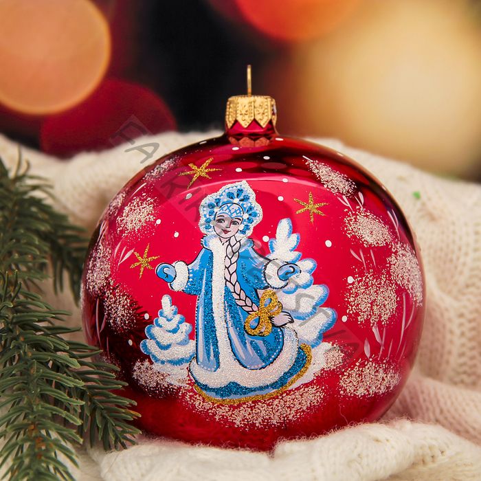 Ёлочный шар «Снегурочка» новогодний, d=9.5 см, МИКС