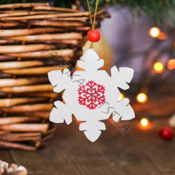 Елочная игрушка «Снежинка», МИКС