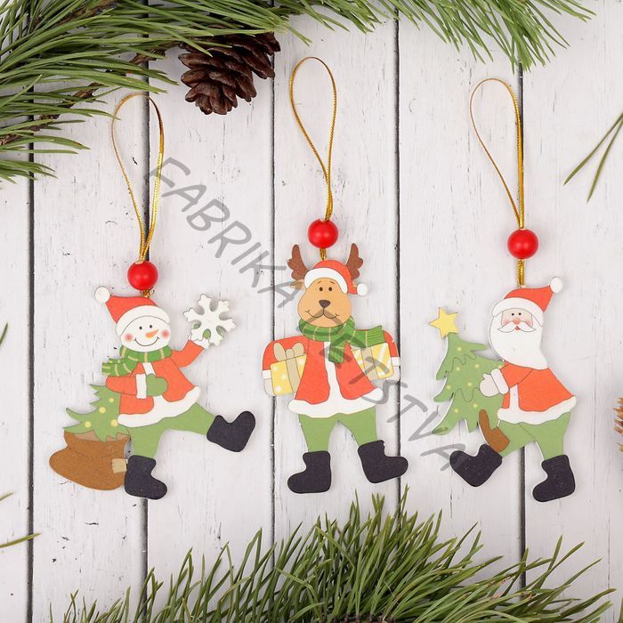 Елочная игрушка «Поздравления», МИКС