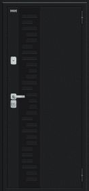 Входная Дверь Bravo Thermo Техно Д2/BChrome Букле черное/Wenge Melinga 860x2050мм Левое Открывание / Браво.