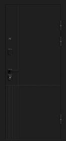 Входная Дверь Bravo Optim Z-2 Нео Зеркало Муар черный/Белый 860x2050, 960x2050мм / Браво