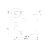 Дверная ручка Punto Verona схема