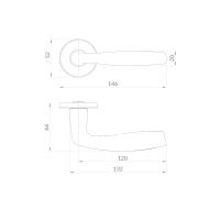 Дверная ручка Punto Round схема
