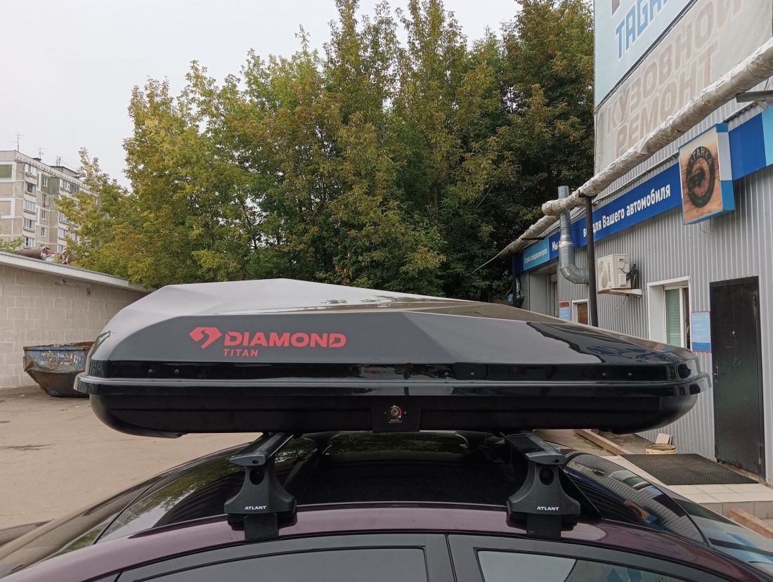 Автобокс на крышу DIAMOND TITAN 440L; 1820*830*420 мм; двустор. откр.
