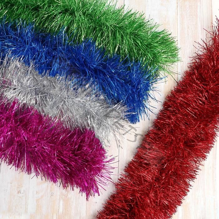 Мишура новогодняя «Зимнее волшебство. Бумеранг», d=11.5 см, 200 см, МИКС (10 штук)