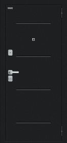 Входная Дверь Bravo Техно/BChrome Букле черное/Bianco Melinga 860x2050, 960x2050мм С/ Браво