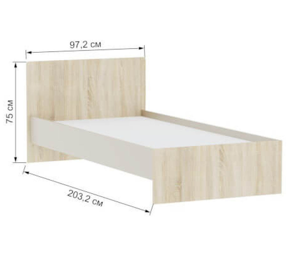 Кровать 0,9м "Бланка" без матраса