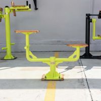 Fix-1703 Уличный тренажер Растяжка сидя с мерной шкалой