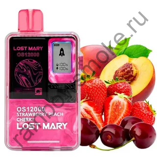 Lost Mary OS 12000 - Клубника Персик Вишня (Strawberry Peach Cherry)