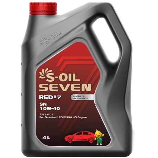 S-OIL 7 RED #7 SN 10W-40, 4л