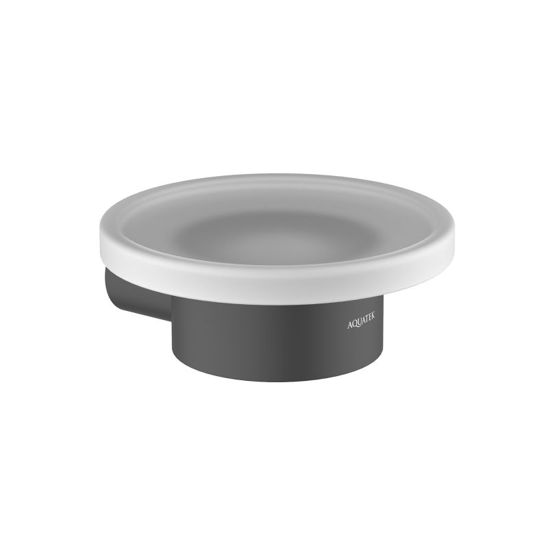 мыльница AQUATEK, матовый черный AQ4403MB ЛИРА