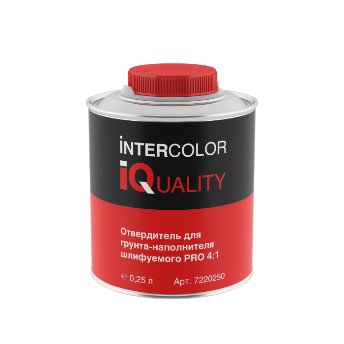 IQ PRO Отвердитель для грунта-наполнителя шлифуемого 4:1 объем 0.25л.