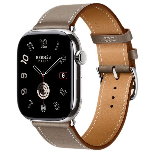 Apple Watch Series 11 Hermes 46mm ремешок Single Tour Etoupe