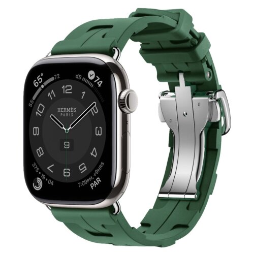 Apple Watch Series 11 Hermes 46mm Kilim Single Tour Vert Moyen