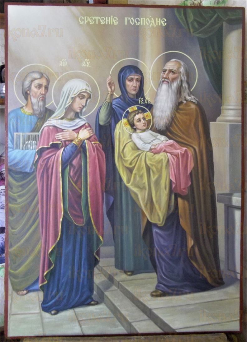 Сретение Господне  (рукописная икона вариант 8)