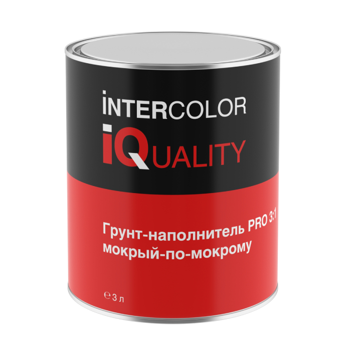IQ PRO Грунт-наполнитель мокрый-по-мокрому 3:1 белый объем 3л.