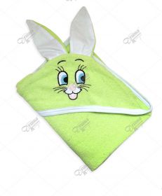 Уголок детский "Зайка" с ушками салатовый