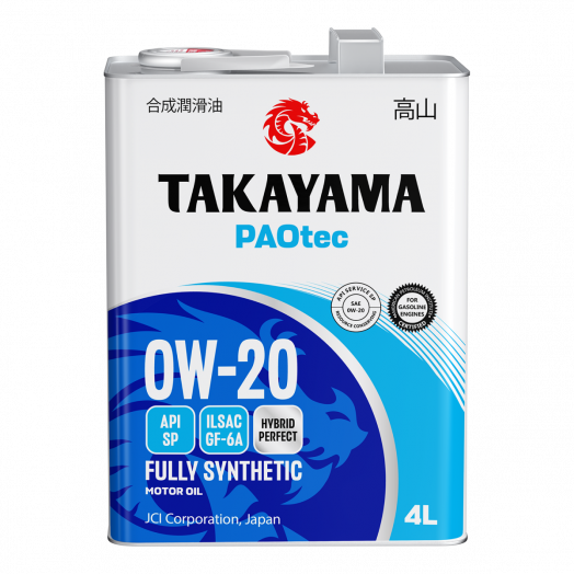 Takayama Paotec 0W-20 ILSAC GF-6A  API SP, 4л