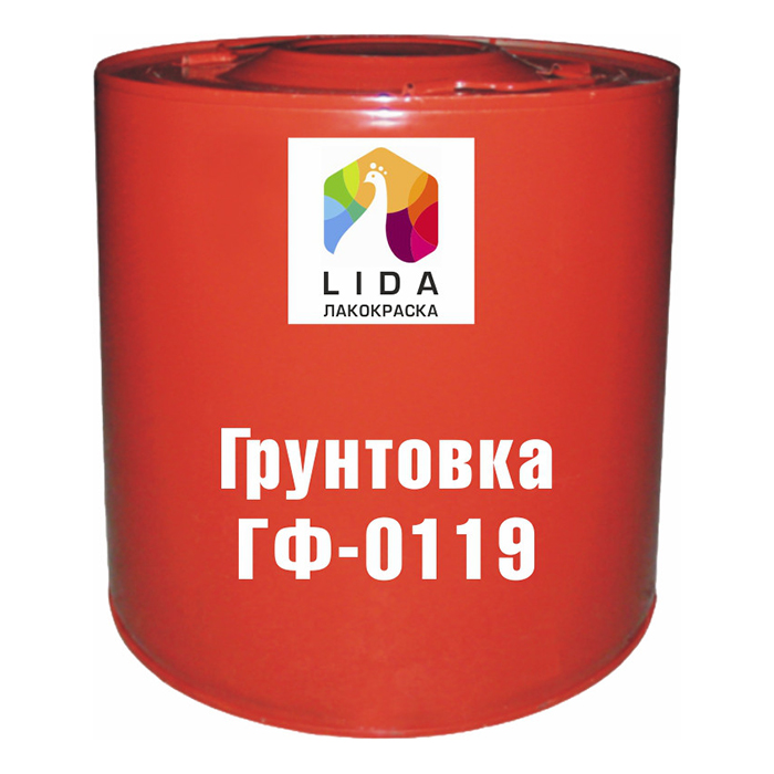 Грунтовка ГФ-0119 Lida ОАО "Лакокраска", серая, 50кг.