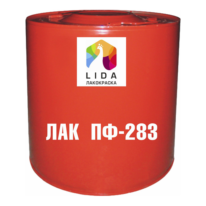Лак ПФ-283 Lida ОАО "Лакокраска", прозрачный, 40кг.