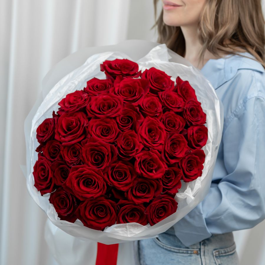 35 красных роз (сорт Эквадор 60 см)