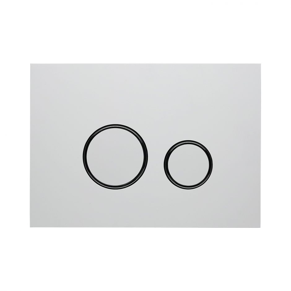 Белая клавиша для смыва KKPOL Aquafiori Sfera 350/AFS/057-10-00 с хромированными вставками ФОТО