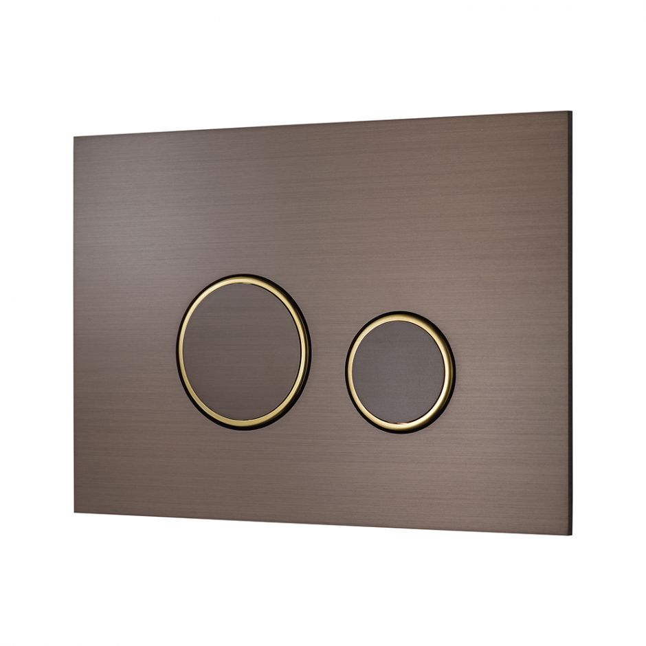 Клавиша для смыва KKPOL Aquafiori Sfera 350/AFS/058-30-00 оружейная сталь/матовое золото ФОТО