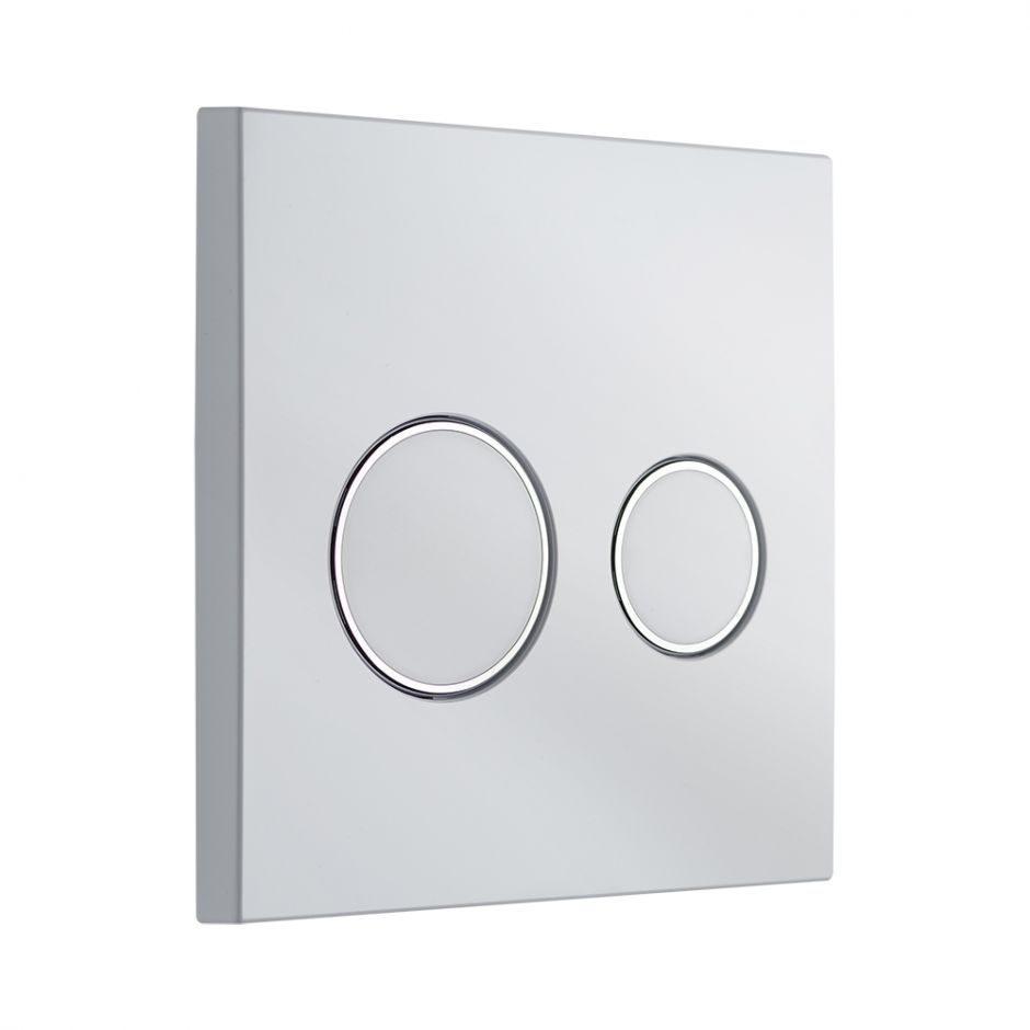 Клавиша смыва KKPOL Uni 350/PPB/002-00-00 белая, с хромированными элементами