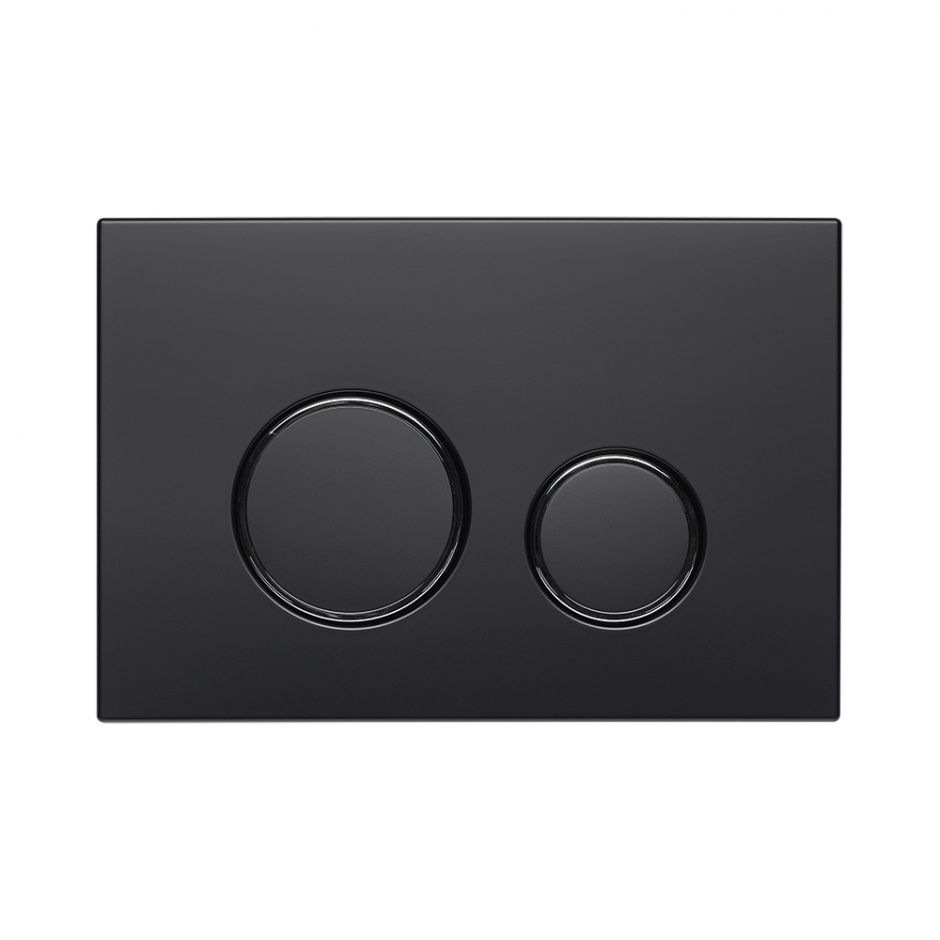 Клавиша для смыва KKPOL M11 350/PPC/140-00-A0 черный матовый/хром ФОТО