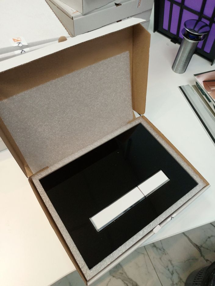 Клавиша для инсталляции KKPOL Vitrum Grande 350/PPC/170-00-00 черный/белый ФОТО