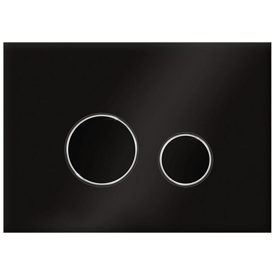 Изображение Смывная клавиша KKPOL Vitrum Grande Orbis 350/PPC/182-00-00 цвет черный/хром