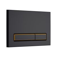 Смывная клавиша KKPOL M08 350/PPC/200-00-05 черная, с золотыми элементами схема 1