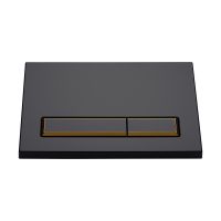 Смывная клавиша KKPOL M08 350/PPC/200-00-05 черная, с золотыми элементами схема 2