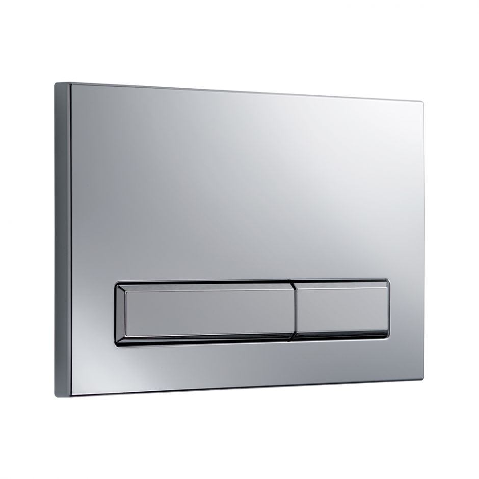 Смывная клавиша KKPOL M08 350/PPG/388-00-03 хромированная, с белыми элементами