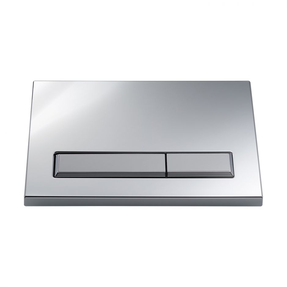 Смывная клавиша KKPOL M08 350/PPG/388-00-03 хромированная, с белыми элементами ФОТО