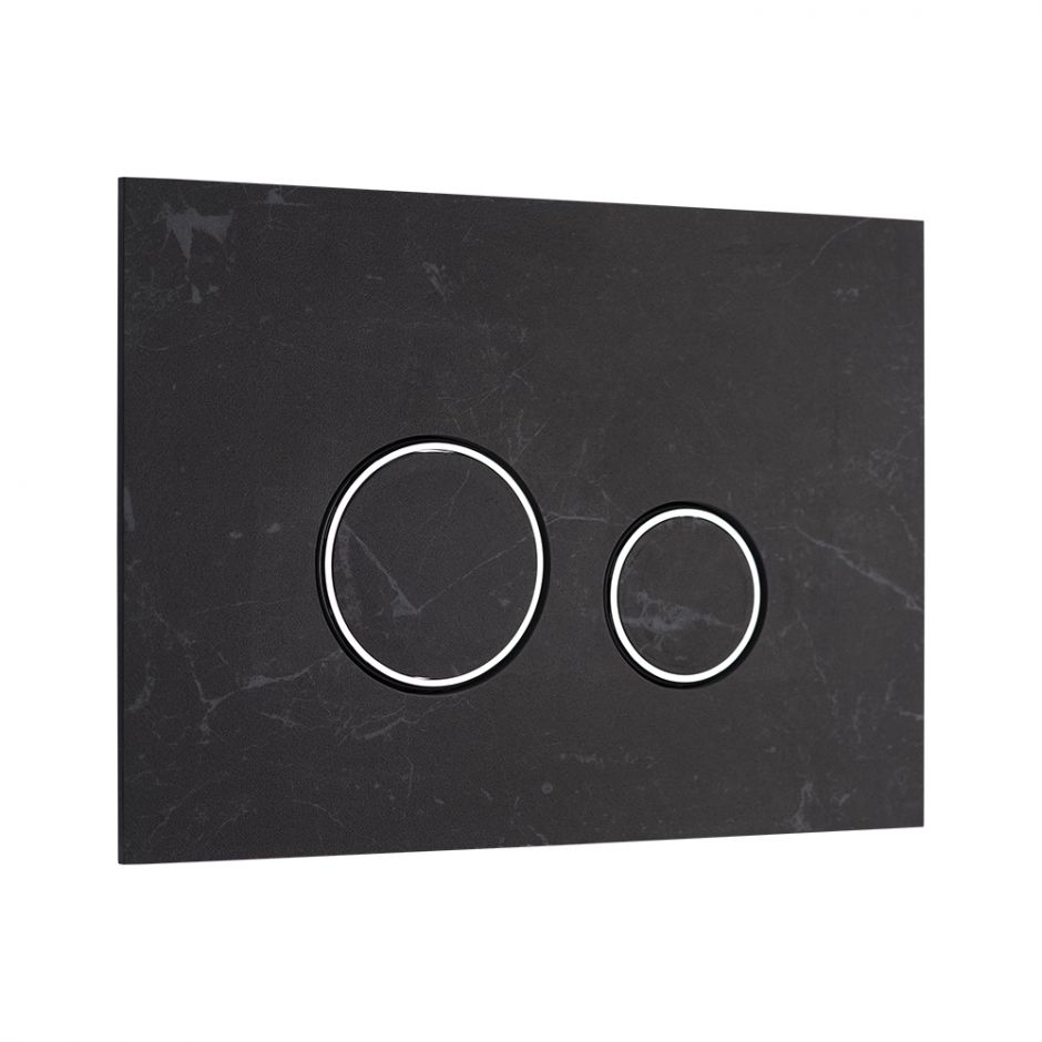 Изображение Клавиша смыва KKPOL Lapis Grande V1 350/PPK/417-00-03 Nero Greco с круглыми кнопками