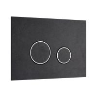 Клавиша смыва KKPOL Lapis Grande V1 350/PPK/419-00-03 Pietra Antracite с круглыми кнопками схема 1