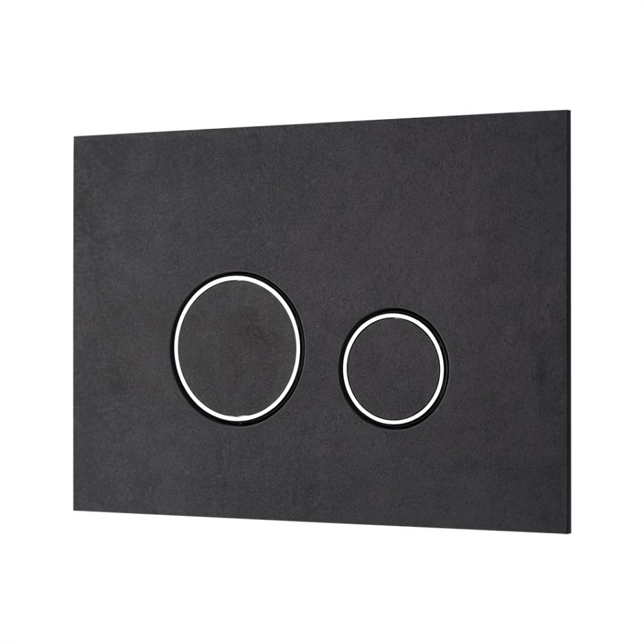 Клавиша смыва KKPOL Lapis Grande V1 350/PPK/419-00-03 Pietra Antracite с круглыми кнопками ФОТО