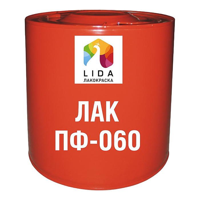 Лак ПФ-060 Lida ОАО "Лакокраска", прозрачный, 190кг.
