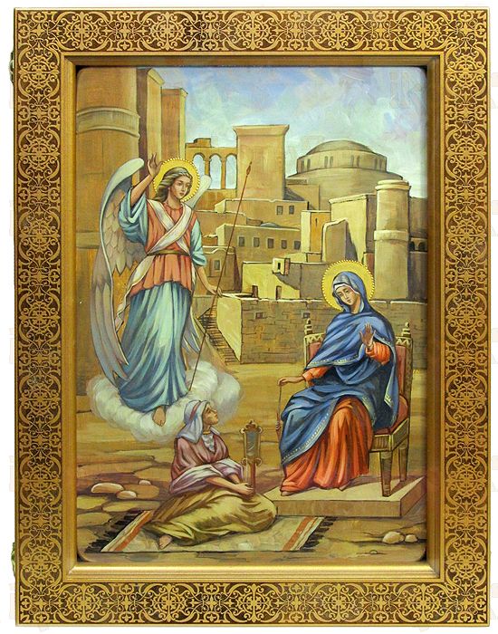 Благовещение Пресвятой Богородицы икона Божией Матери (рукописная вариант 9)