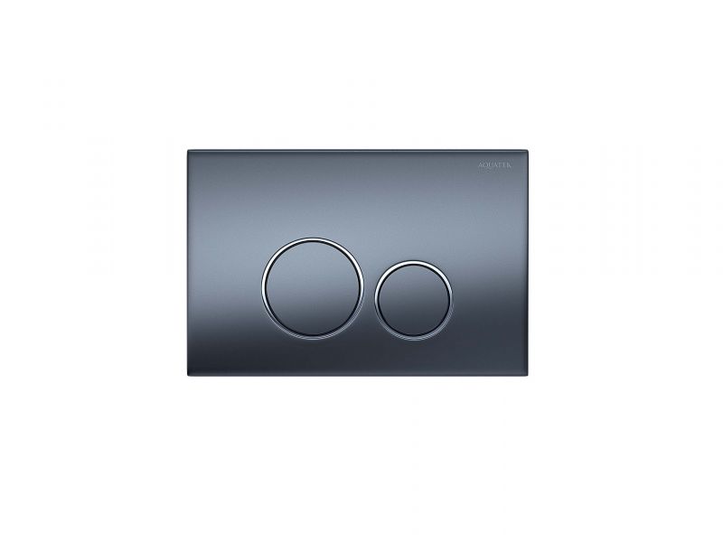 KDI-0000035 (005C-1) Панель смыва Aquatek Оружейная сталь матовая ободок хром