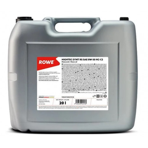 Rowe Hightec Synt RS SAE 0W-30 HC-C2, 20л