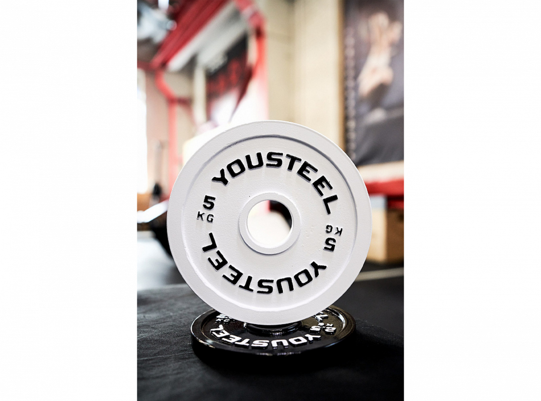 Yousteel Стальной диск 5 кг, белый