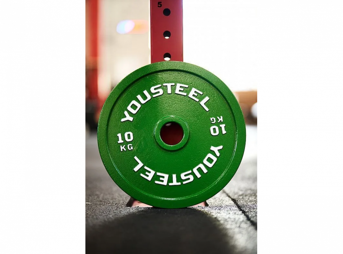 Yousteel Стальной диск 10 кг, зеленый