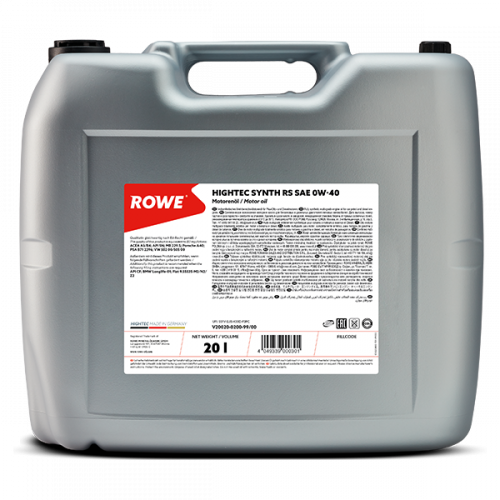 Rowe Hightec Synt RS 0W-40, 20л