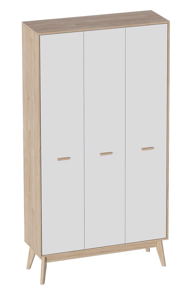 Шкаф трех дверный Калгари Дуб Натуральный Светлый