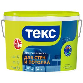 Краска для Потолка Текс Универсал 7кг Глубокоматовая, Латексная