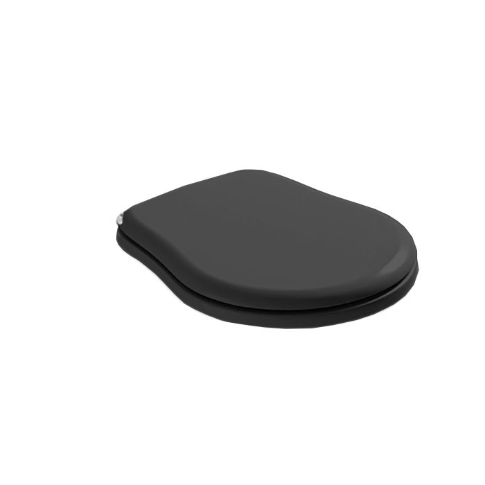 Изображение Сиденье для унитаза Kerasan Retro  108804, цвет черный глянцевый, с микролифтом