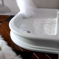 Поддон керамический Kerasan Retro 133201 80х120 см, полукруглый схема 1 Поддон керамический Kerasan Retro 133201 80х120 см, полукруглый схема 1